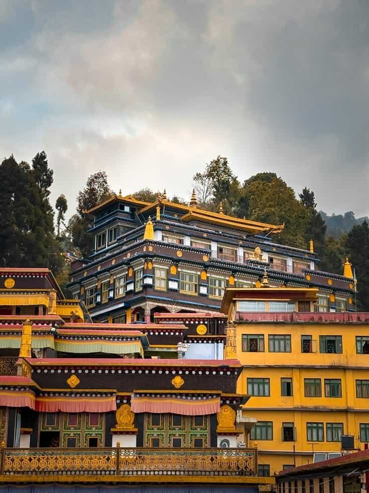Sacred architecture of Rumtek Monastery in Gangtok on a luxury Sikkim tour