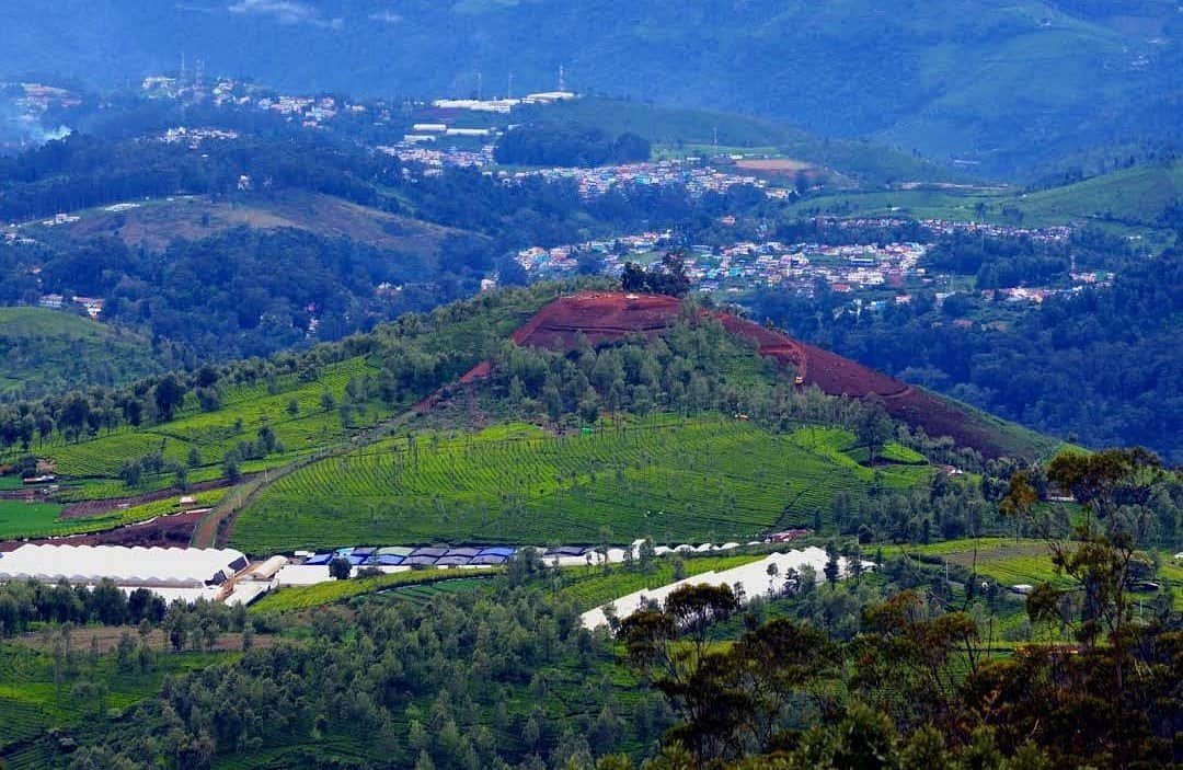 Panoramic view from Doddabetta Peak in Ooty Nilgiri Hills