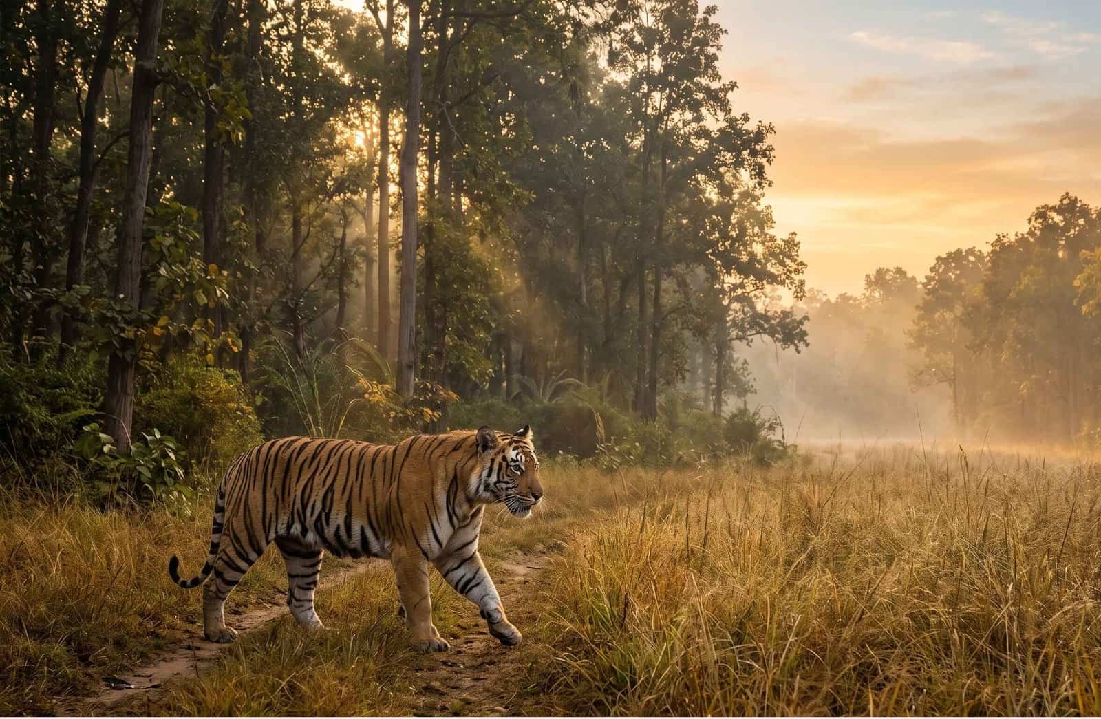 Majestic Royal Bengal Tiger sighted during the Luxury Madhya Pradesh Safari Tour